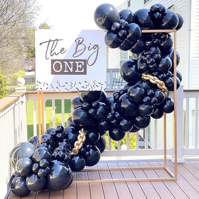 Voircoloria 110pcs Black Latex Party Balloons, 12inch | - Image 8