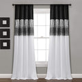 Lush Decor Night Sky Window Curtain Panel, Single 42"W x 84"L Black & White by LushDecor