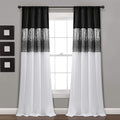 Lush Decor Night Sky Window Curtain Panel, Single 42"W x 95"L Black & White by LushDecor