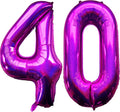 Laser Hot Pink Number 40 Balloons 40 Inch Giant Number Pink 40 Foil Mylar by COLORFULELVES
