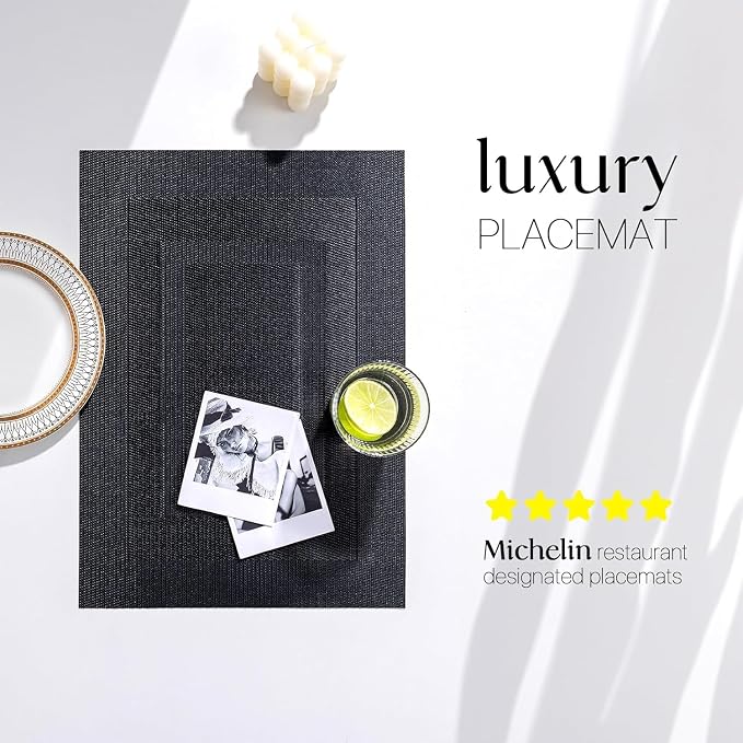 LEXMORE PlaceMats Set of 12 Vinyl/Plastic Woven Place Mats - Image 2