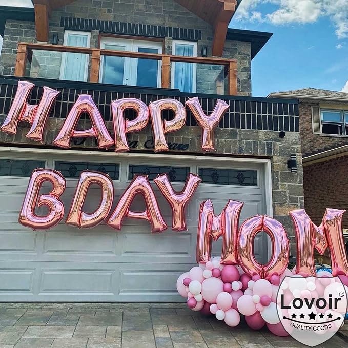 Lovoir 40 Inch Large Rose Gold Letter U Balloons Big Size Jumbo Mylar Foil - Image 3