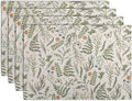 Sage Green Wild Flower Spring Summer Placemats Set of 4 Seasonal Wildflower by Wnoesat