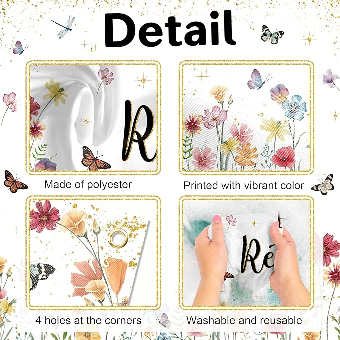 Happy Retirement Banner Wildflower Themed Happy Retirement Party Decorations - Image 8