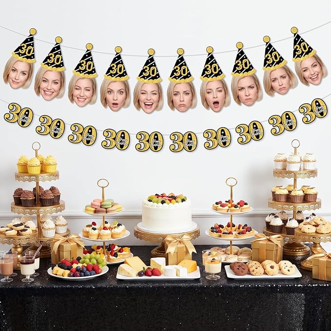 30th Birthday Decorations, 10 Hats & 10 Age 30 Shapes - Image 5