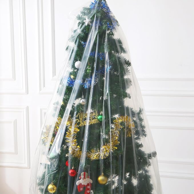 Christmas Tree Disposal Bag 9x6 ft Heavy Duty Plastic Xmas Tree Removal Bag - Image 4