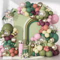 Ouddy Party Dusty Pink Green Balloons Garland Arch Kit 18 12 10 5 Inch | by OuddyParty