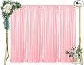 ShinyBeauty Pink Sequin Backdrop 4x10ft Sequin Backdrop Curtains 4 Pack Backdrop for Party Sparkly Curtain Selfie Wall for Parties Wedding Decoration