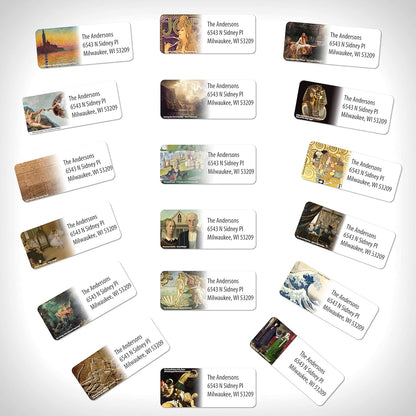 Customized Personalized Address Labels - Made in The USA by Kenco (Famous Art, 250 Labels)