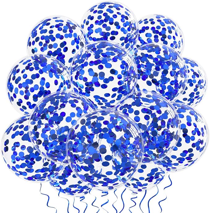 Blue Confetti Balloons - Image 9