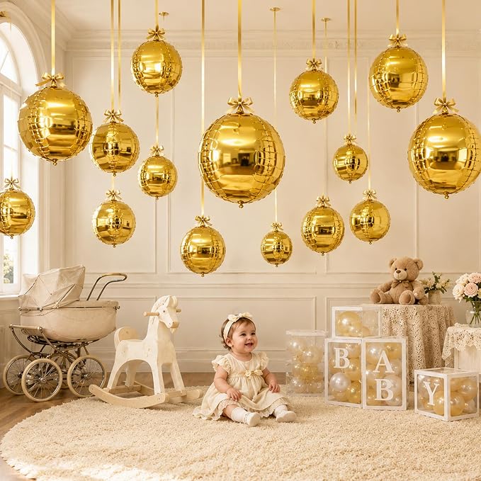 Gold Round Foil Balloons - Image 7