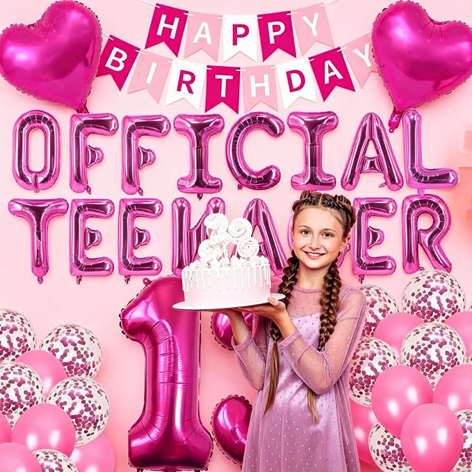 13th Birthday Party Decoration Girl Official Teenager | 13 Years Old Birthday - Image 4