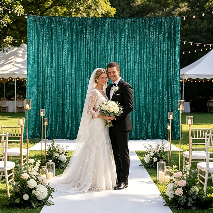 Hahuho Hunter Sequin Backdrop Curtain, Party Decoration（6 Panels, 2FT x 8FT - Image 3