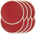 Round Placemats Set of 8, Woven Table Mats, Thin Edge, New Red | Braided Paper by Noctiflorous