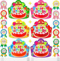 QAUYETM72 PCS Birthday Crowns Classroom Include 36 Colorful Birthday Paper Hats by Unknown