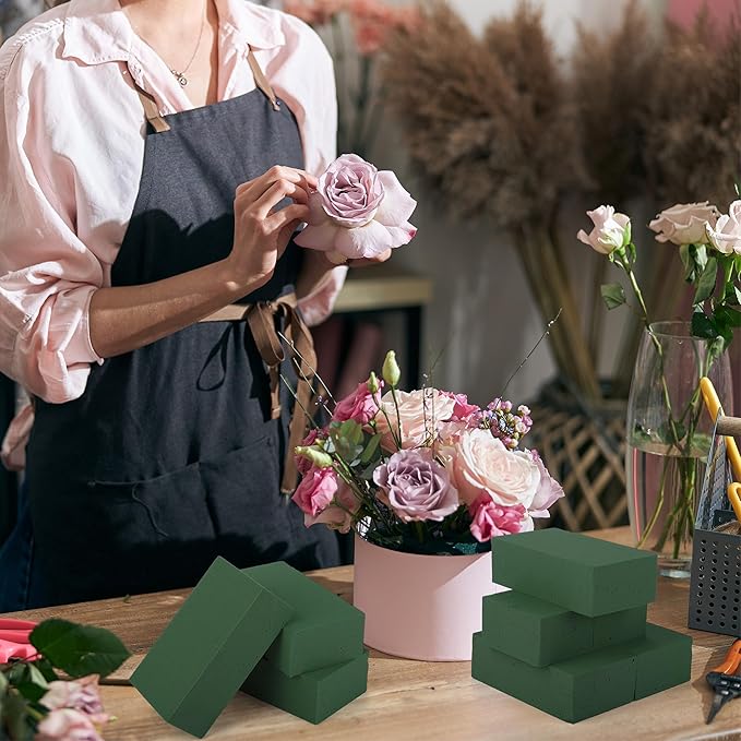 8 Packs Floral Foam Blocks Wet & Dry Floral Foam Bricks 5.5x3.1x1.8 Inch Flower Arranging Kit for Fresh and Artificial Flowers Florist Foam Blocks for Wedding Home Decor