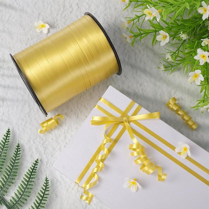 500 Yards Gold Curling Ribbon, 1/5 Inch Wide Balloons String Ribbons - Image 4