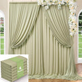 30ft x 10ft Wrinkle Free Sage Green Backdrop Curtains by ENJOYYOURPARTY
