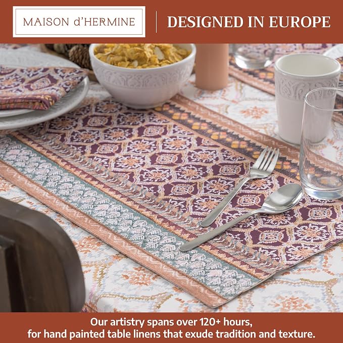 Maison d' Hermine Placemats Set of 4 Reusable 100% Cotton | Cloth Place Mats - Image 2