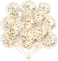 50pcs Light Gold Foil Confetti Balloons, 12 inch Latex Balloon by KALOR
