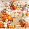 Fall Orange Nude White Balloons Garland Arch Kit by vibzox