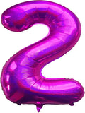 Jonhamwelbor 40 Inch Laser Hot Pink Number 2 Balloon Foil Mylar Giant Balloon by Jonhamwelbor