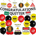 Retirement Party Decorations for Coworker, Funny Warning Theme Happy Retirement by Fanuk