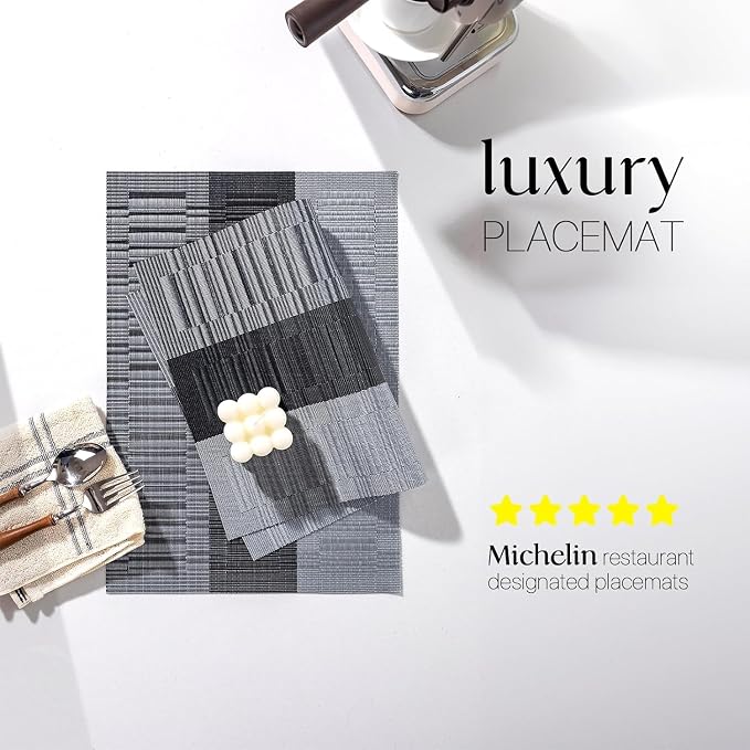 LEXMORE Placemats Vinyl/Plastic Woven Place Mats - Image 2