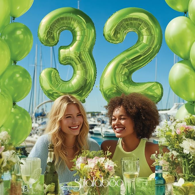 40 Inch Green Number 32 Balloon Lime Big Large Helium Number 0-9 | Giant - Image 4
