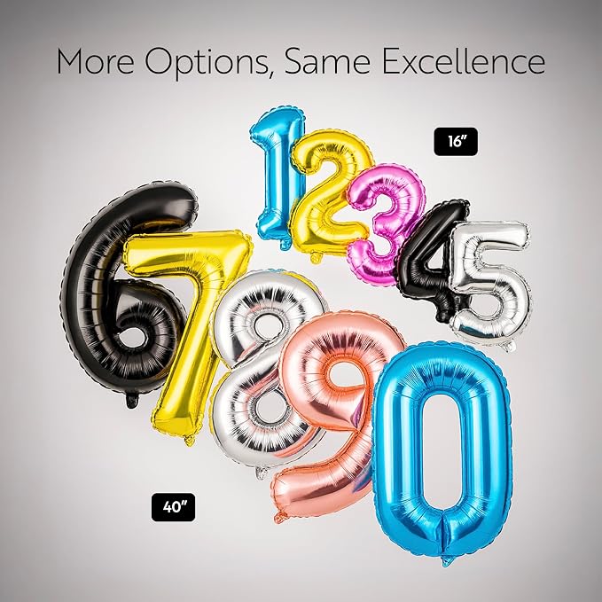 Restaurantware Mylar Balloons 1 Count 16 Inch Aluminum Number 3 Balloons - Image 5