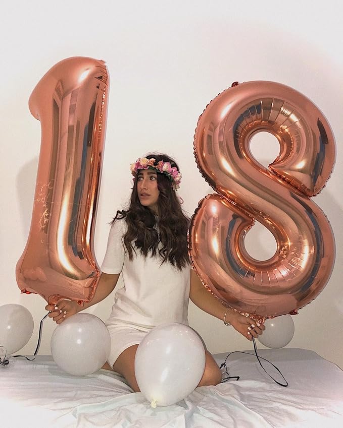 40 In Rose Gold Number 4 Balloon, 4th Birthday Party Decorations - Image 7