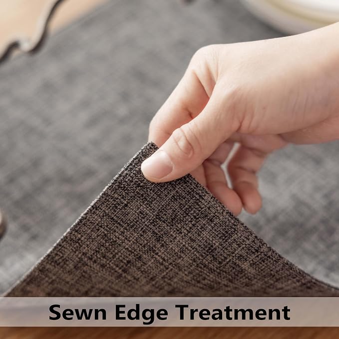 Demetex Placemats Table Mats Set of 4 Heat Resistant Washable Cloth Place Mats - Image 2