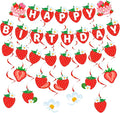 MEETINGU Strawberry Cake Happy Birthday Banner by MEETINGU