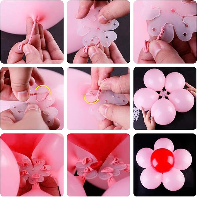 100 Pieces Flower Balloon Clips Balloons Holder Balloon Arch Clips - Image 3