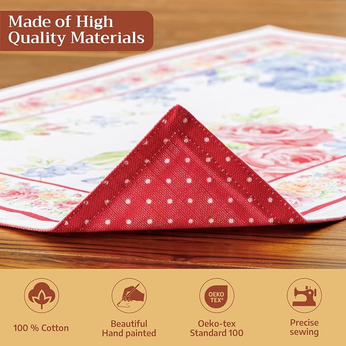 Maison d' Hermine Placemats Set of 4 Reusable 100% Cotton | Cloth Place Mats - Image 3