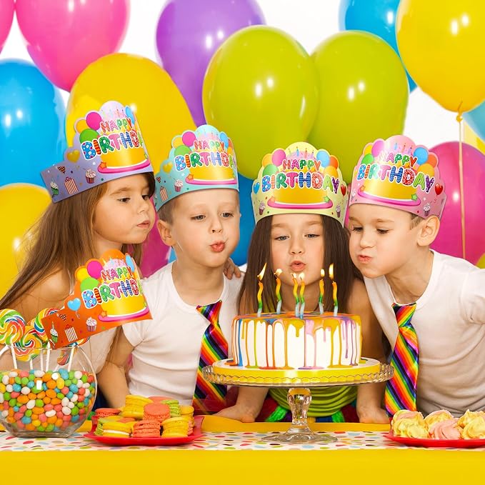 Yunsailing 36 Pcs Happy Birthday Crowns - Image 7