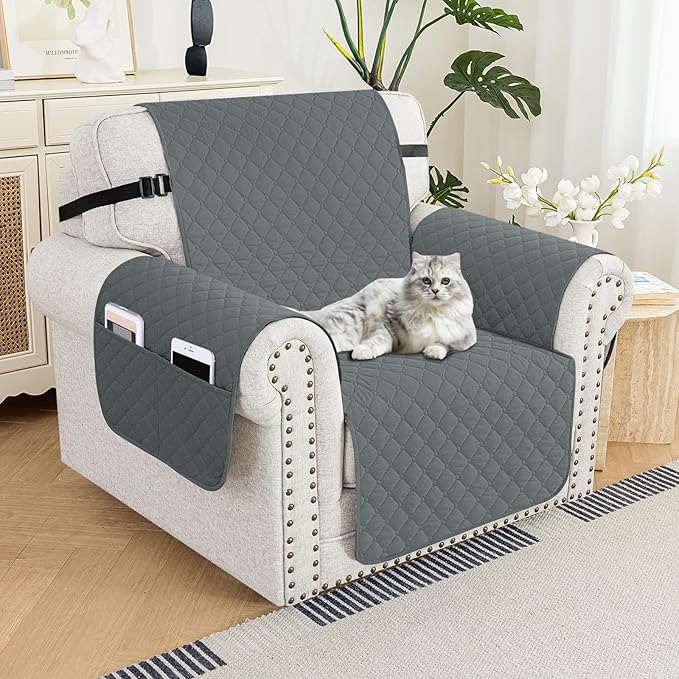 XINEAGE Quilted Chair Sofa Cover Waterproof Chair Covers by XINEAGE