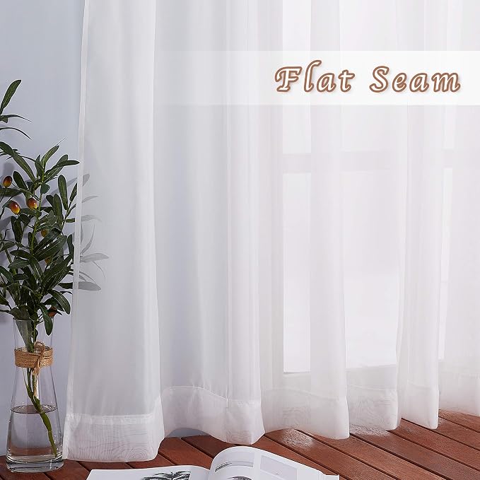 NICETOWN Sheer Curtains for Windows 84 inch Length - Image 6