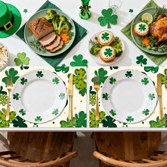 50PCS St. Patrick's Day Disposable Paper Placemats, Lucky Irish Decorative | - Image 4