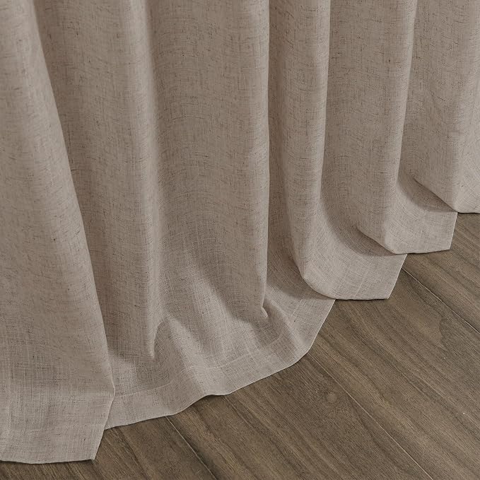 Ecru Linen Curtains 80 Inch Length - Image 8