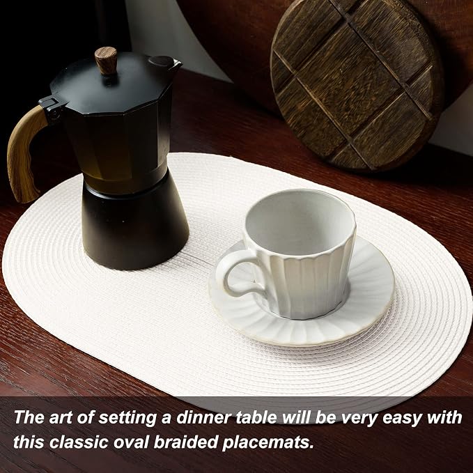 AHHFSMEI Placemats Set of 8 for Dining Table Washable Woven Non-Slip 18x12 - Image 5