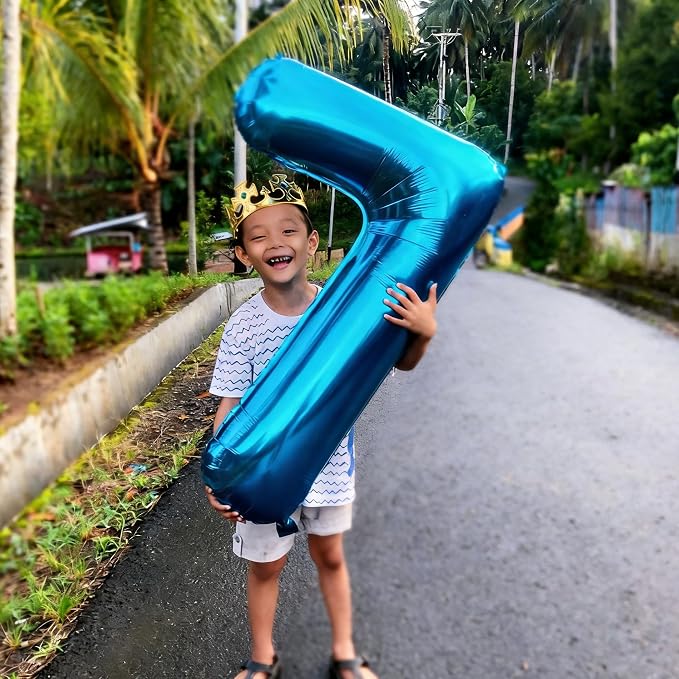 Numbers 16 Balloon 40Inch Blue Balloons - Image 3