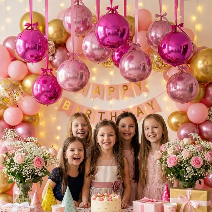 Jenaai 30 Set Round Foil Balloons Bulk 22 Inch 4d Metallic Giant Balloons Set - Image 4