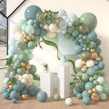 Amandir 173Pcs Dusty Blue Green Balloon Garland Arch Kit | Haze Fog Blue Ash by Amandir