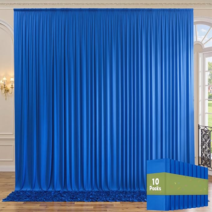 50ftx10ft Wrinkle Free Royal Blue Backdrop Curtains by ENJOYYOURPARTY