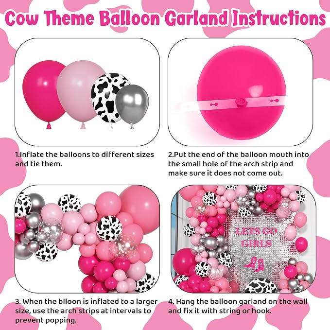 170Pcs Hot Pink Balloon Garland Arch Kit - Image 3