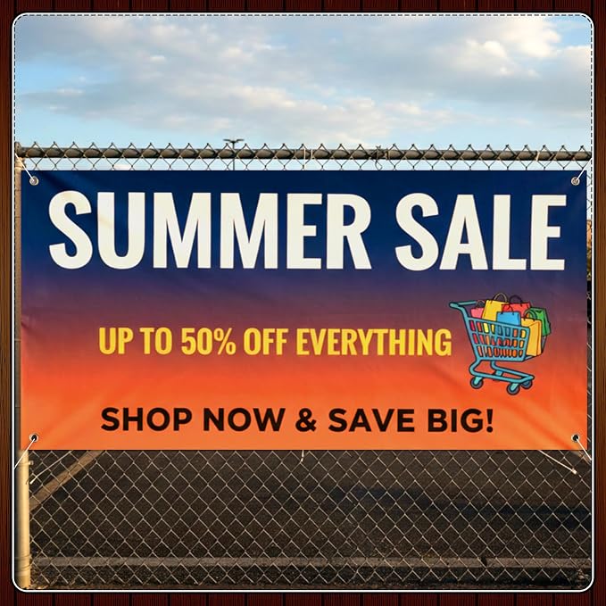 Zonon Large Blank Banners And Signs Polyester Oxford Cloth Sublimation Banner - Image 7