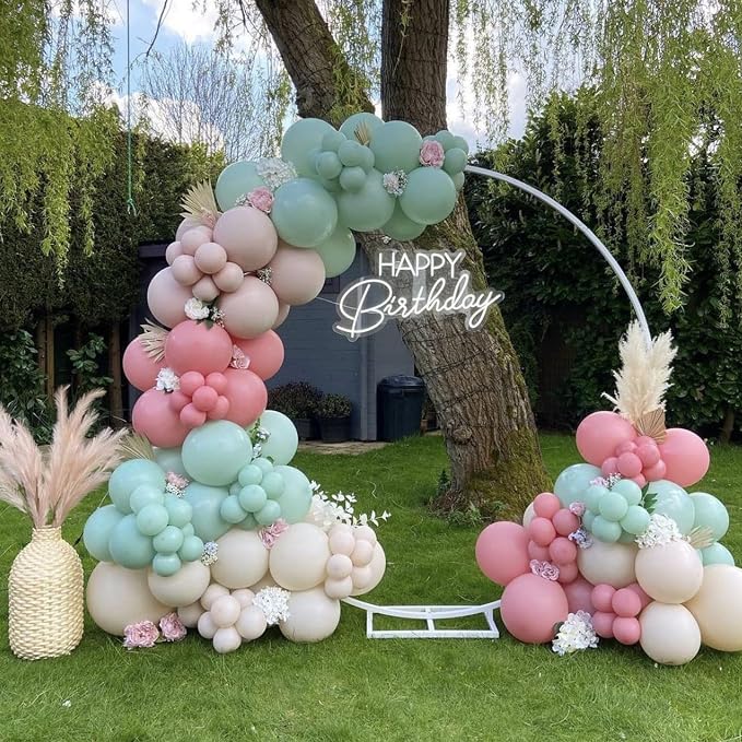 Retro Pink Balloons Different Sizes 135pcs 18" 12" 10" 5" Dusty Pink Latex - Image 5