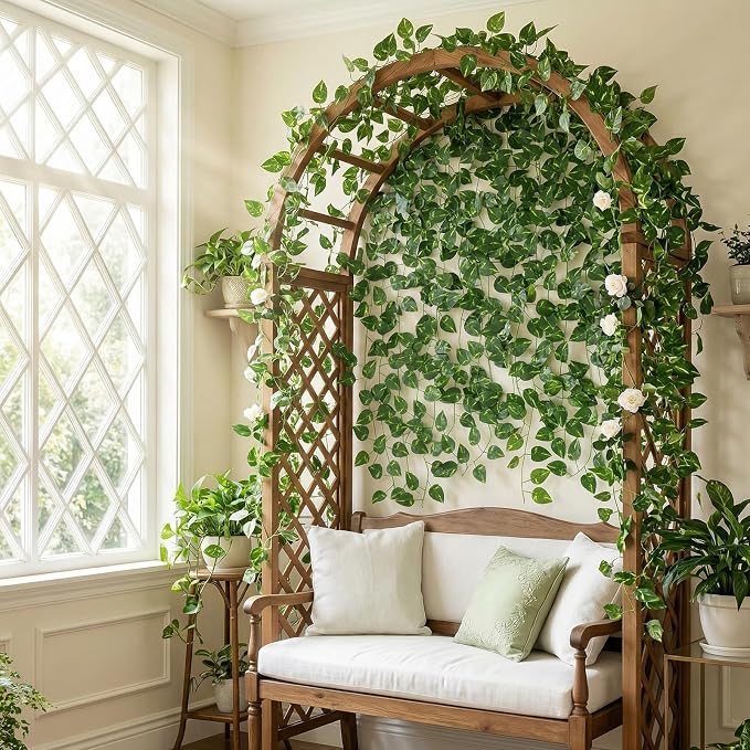 CEWOR Fake Vines for Room Decor 24 Pack 168ft Artificial Ivy Greenery Garland - Image 6