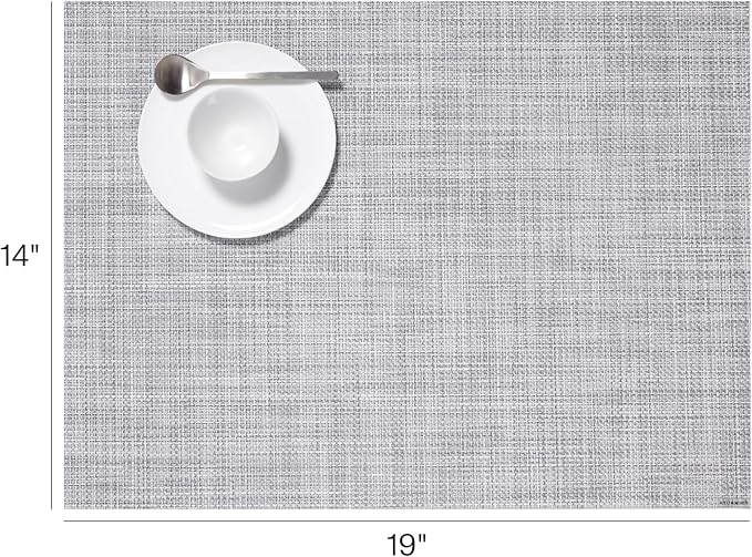 Chilewich Mini Basketweave Placemats, Woven Rectangle Placemats Set of 4 | Easy - Image 2